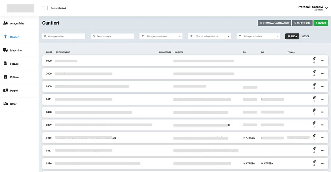 Software gestione cantieri