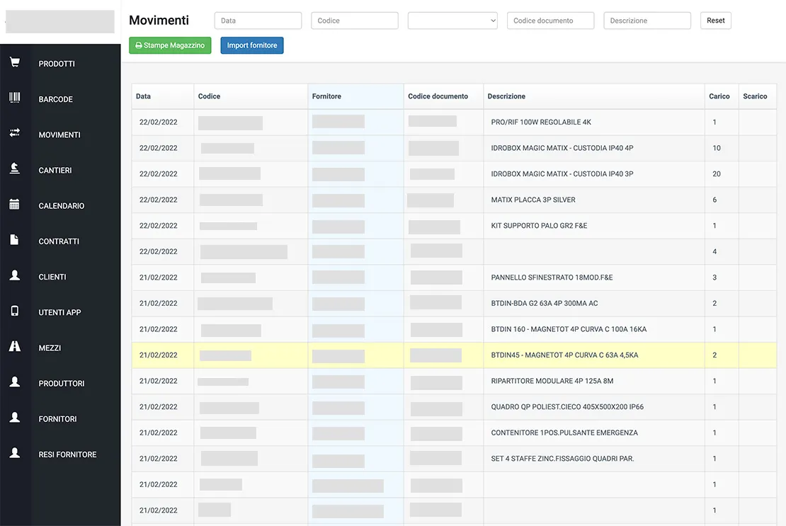 Software gestione cantieri elettricisti