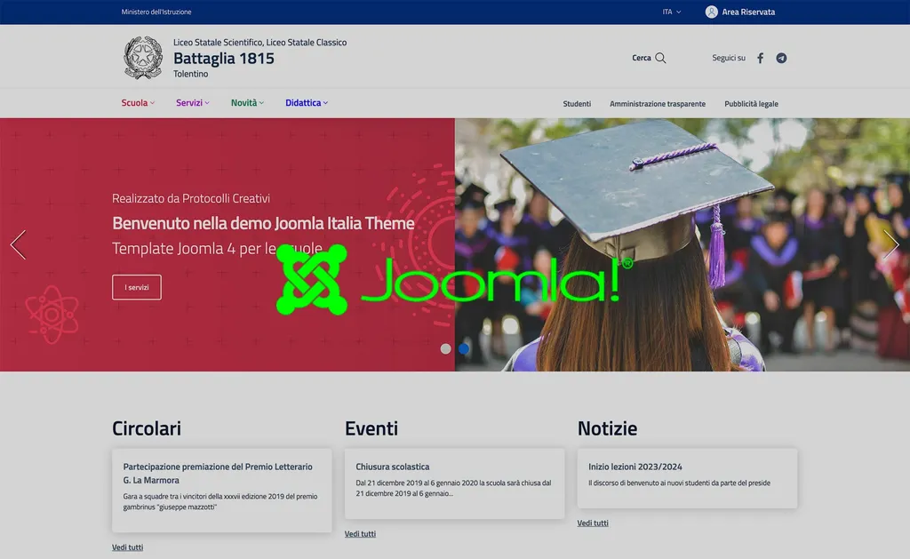Joomla Italia Theme 2.0: template open source per i siti scolastici aggiornato per Joomla 5 e 6