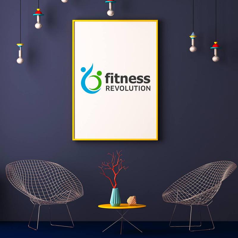 Logo Fitness Revolution Mockup