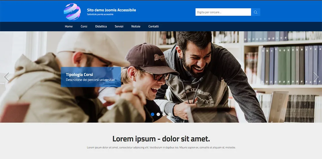 Template Joomla! 3 accessibile e responsive gratis - Design Italia